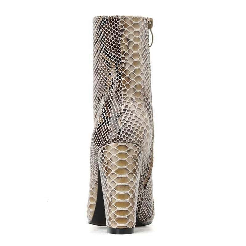 Bottines Serpent Python Marron – Image 3