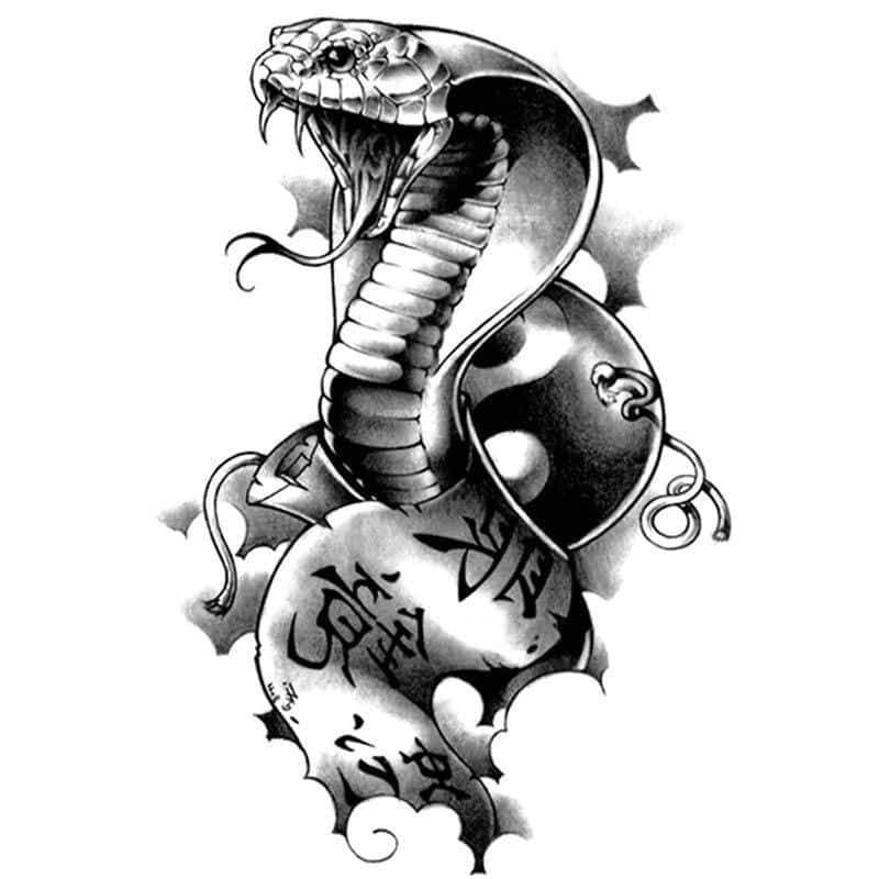 Tatouage Serpent Naja (Temporaire) – Image 2