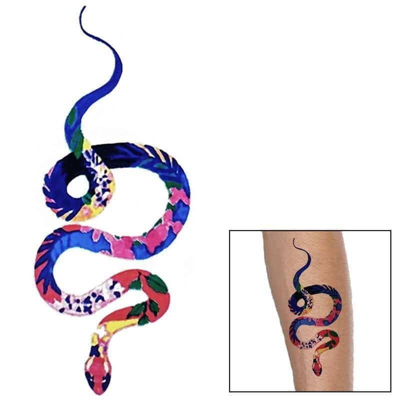 Tatouage Serpent Aquarelle (Temporaire)