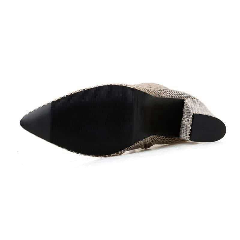 Bottines Serpent Python Marron – Image 4