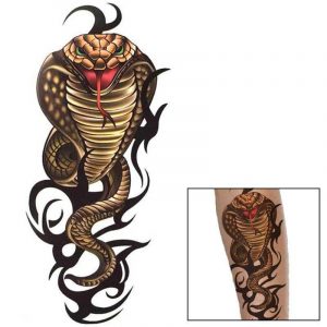 Tatouage Serpent Cobra Tribal (Temporaire)