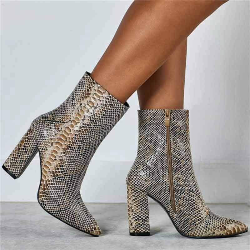 Bottines Serpent Python Marron – Image 5