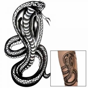 Tatouage Serpent Cobra Royal (Temporaire)
