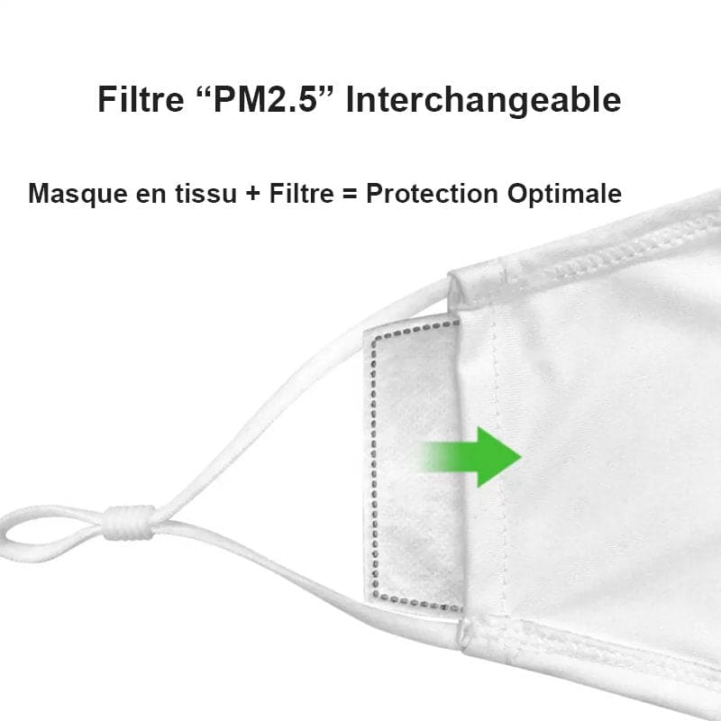 Filtre au charbon interchangeable pour masque de protection PM2,5